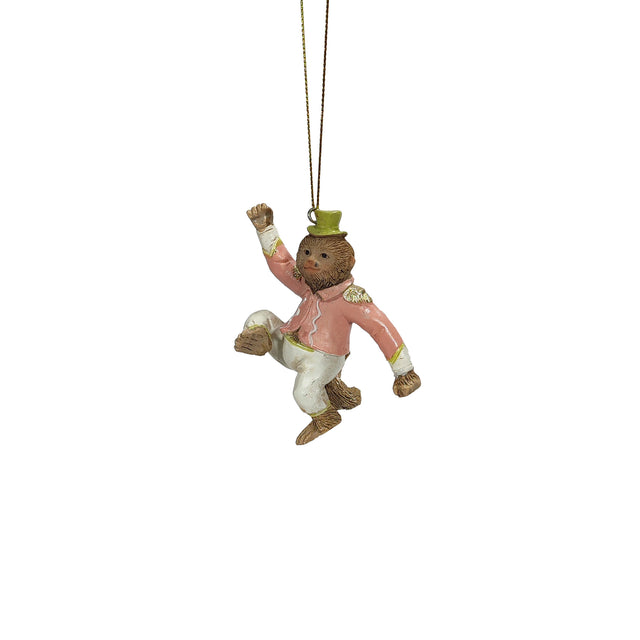 Monkey Pink Walking 4X6X8.5cm