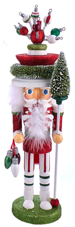 Hollywood Nutcracker With White Hat And Tree Staff