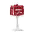 Hanging Xmas Ornament - Acrylic Red & White "Letters To Santa" Postbox