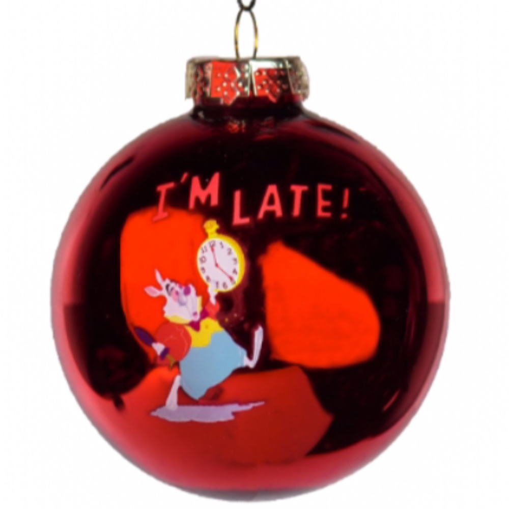 The White Rabbit Red Glass Bauble (8cm) – Grandiflora