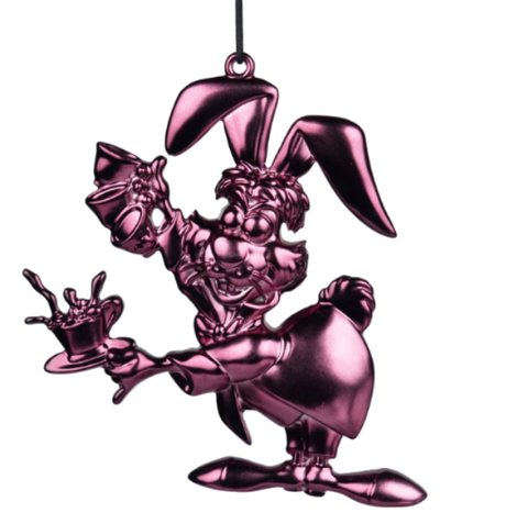 Alice in Wonderland White Rabbit Metal Ornament