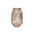 Glass Lantern Vase (Light Brown) (24x16cm)