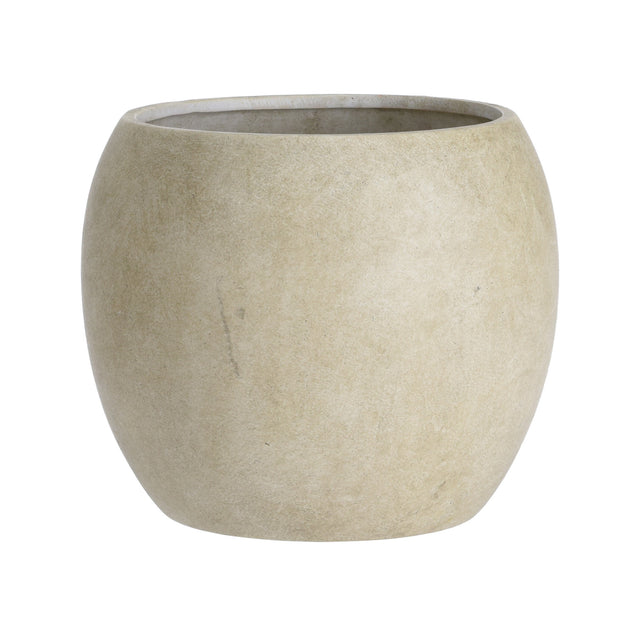 Flowerpot Belly Shape, Terracotta 19.5x19.5x16cm Cream