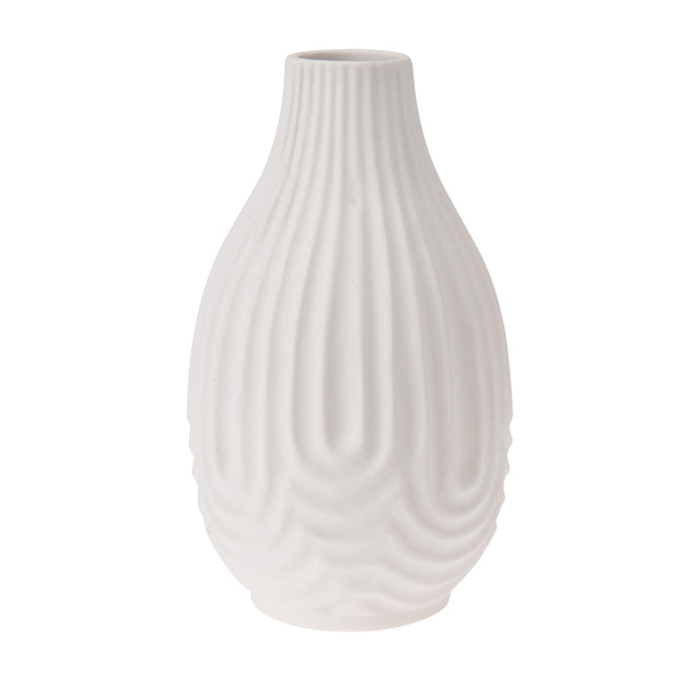 Vase, Porcelain 10.3x10.3x18cm Matt White