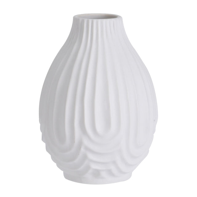 Vase, Porcelain 10.3x10.3x14cm Matt White