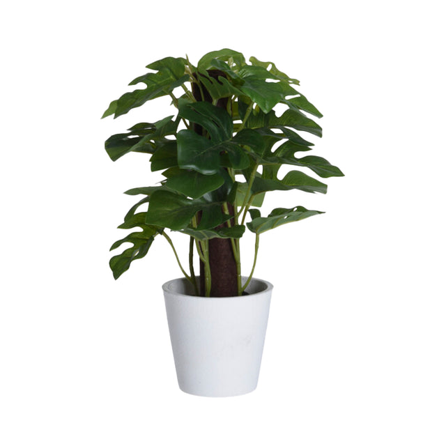 Artificial Plant Monstera With 24 Leaves In Pot