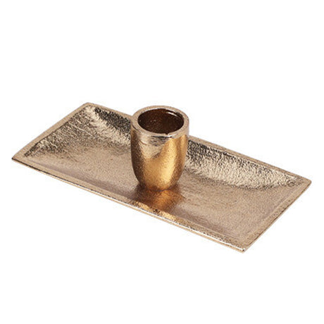 Golden Rectangular Candle Holder