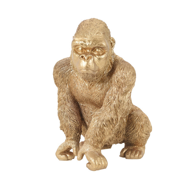 Gorilla, 14X18X22.5Cm, - Gold