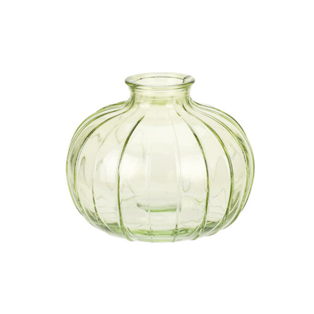 Green Glass Vase (Glass) (10.7x10.7x8.9cm)