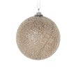 Christmas Decoration - Gold Ball With Transparent Beads (8cm)