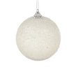 Christmas Bauble - White With Transparent Beads (8cm)