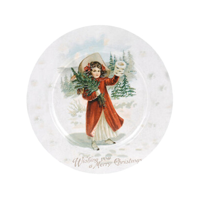 Plate Dia 33Cm With Lady And Tree