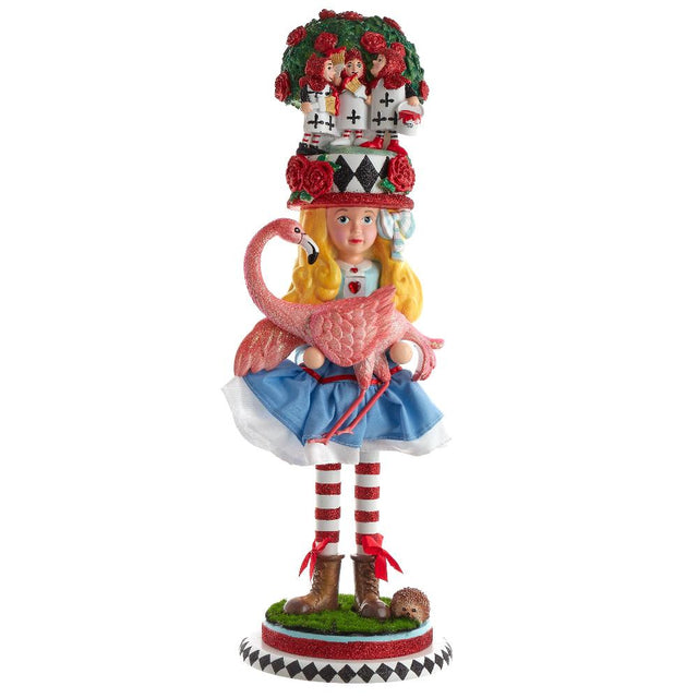 Alice With Flamingo Nutcracker 48.25Cm