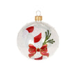 White Candy Stripe Christmas Bauble Decoration (100mm)