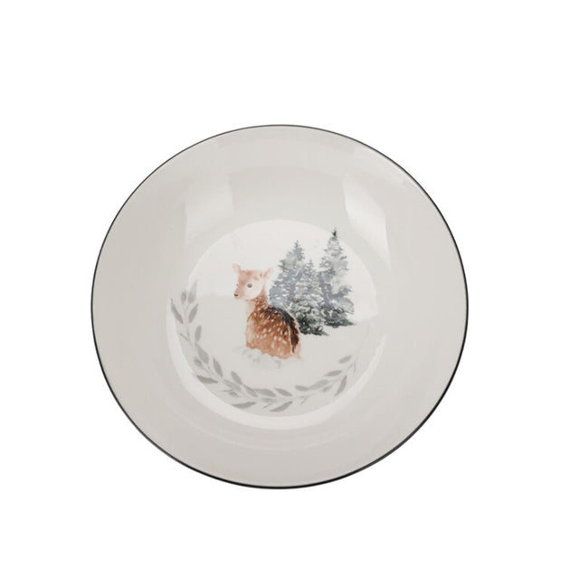 Plate Deep, Porcelain. 20Xh4.5Cm - Bambi