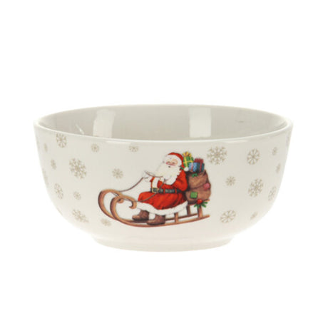 Santa with Sleigh Porcelain Bowl 480ml