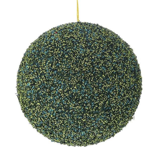 Emerald Green Glitter Foam Bauble 10Cm