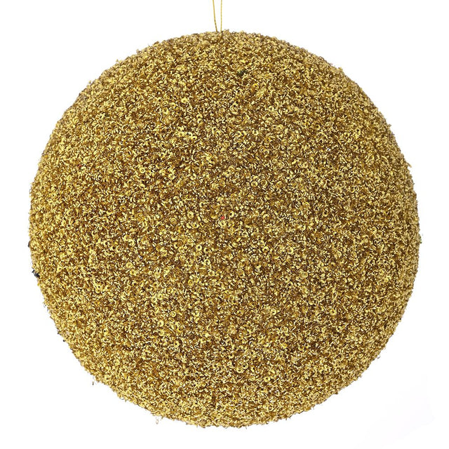 Gold Glitter Foam Bauble 20Cm