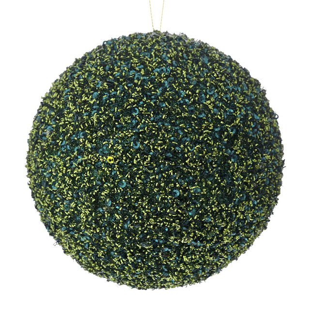 Emerald Glitter Foam Bauble 15Cm