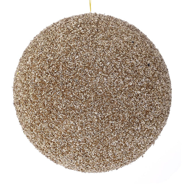 Champagne Glitter Foam Bauble 20Cm