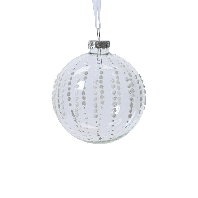 Glass Ball With Beads 10Cm