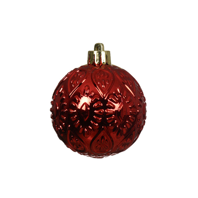 Bauble Shatterproof 6Cm - Red