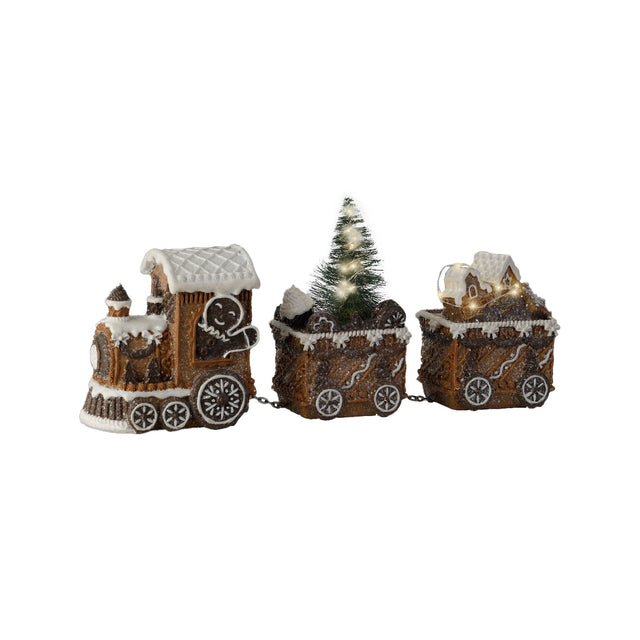 Gingerbread Train 18X7.5X15.5Cm