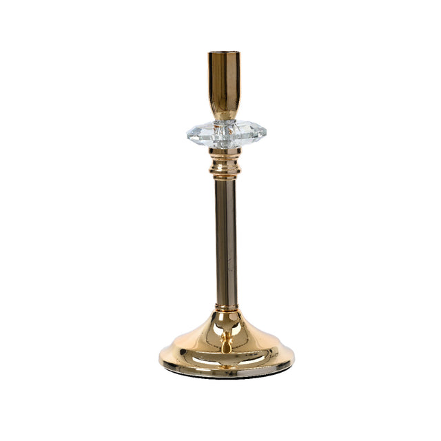 Candleholder Metal 10X18Cm - Gold & Glass