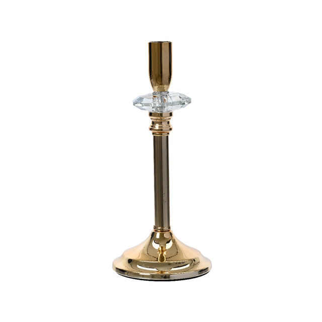 Candleholder Metal 10X29Cm - Gold & Glass