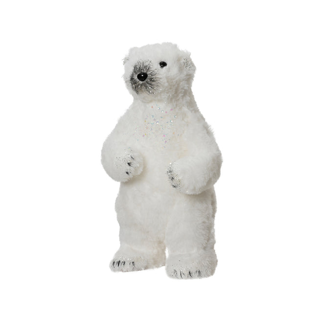Bear With Faux Fur 13X15X29Cm