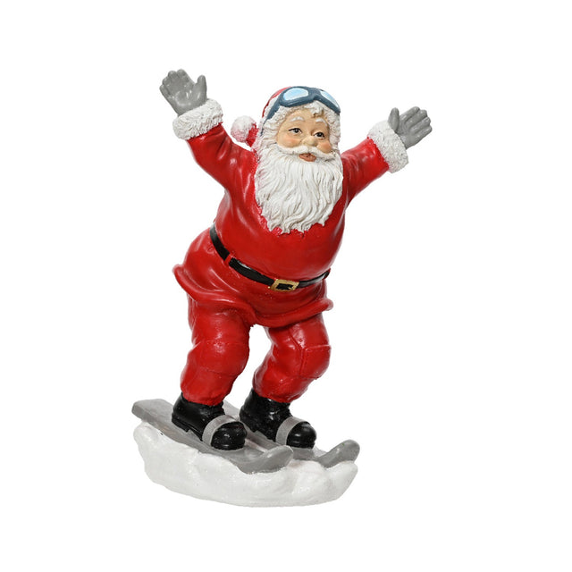 Santa Skiing 13.5X8X20Cm