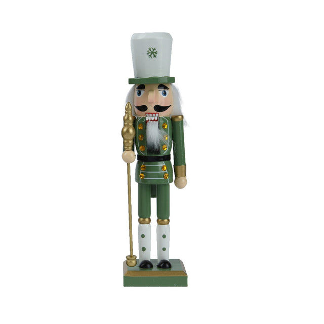 White & Green Wood Nutcracker 7X6X25Cm