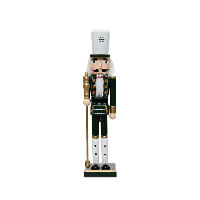 Black & White Wood Nutcracker 9X7.5X38Cm