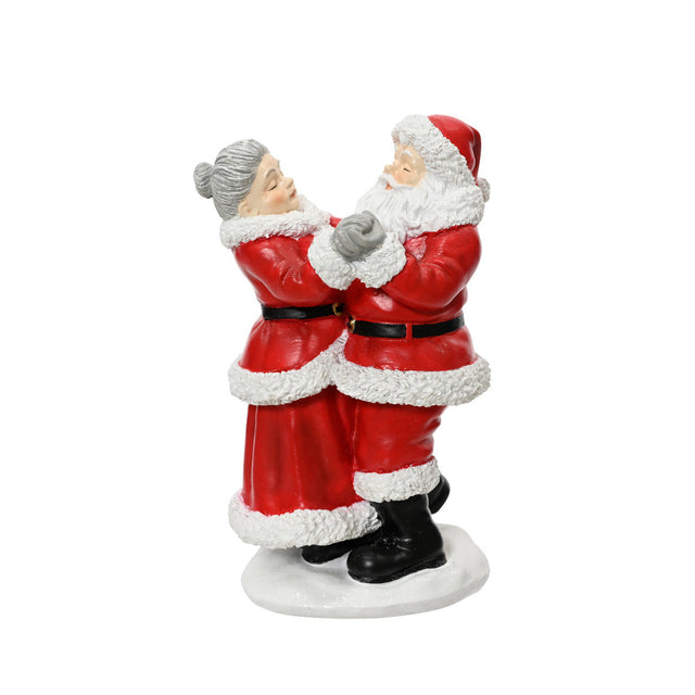 Santa & Mrs Clause Dancing 9.5X8X16Cm