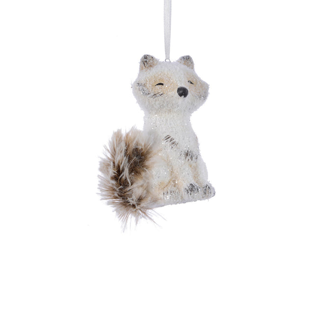 Fox With Faux Fur 7X5X5Cm