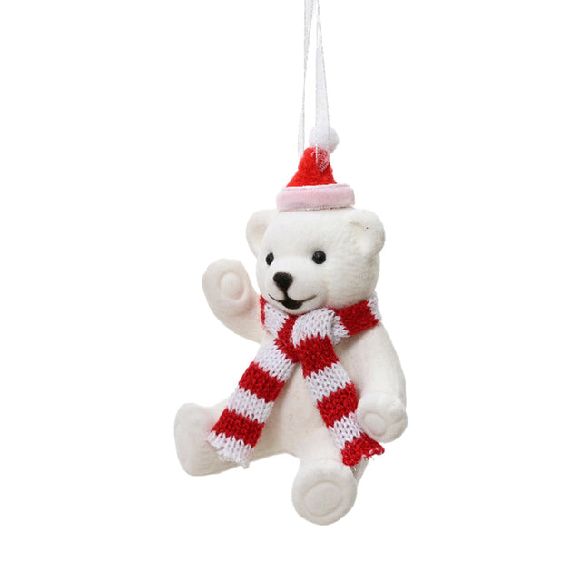 Plastic Bear With Scarf 9X5X9.5Cm - Waving