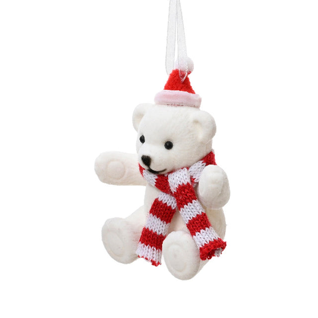 Plastic Bear With Scarf 9X5X9.5Cm - Sitting