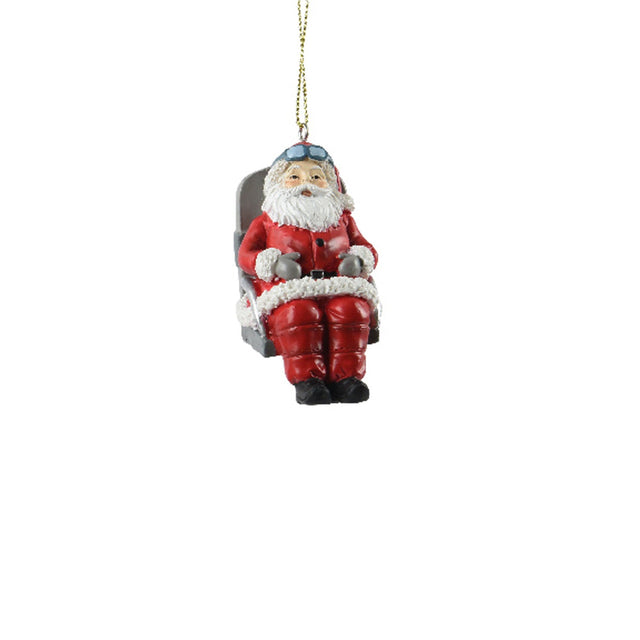 Polyresin     Santa On Swing 7X3.5X8.5Cm