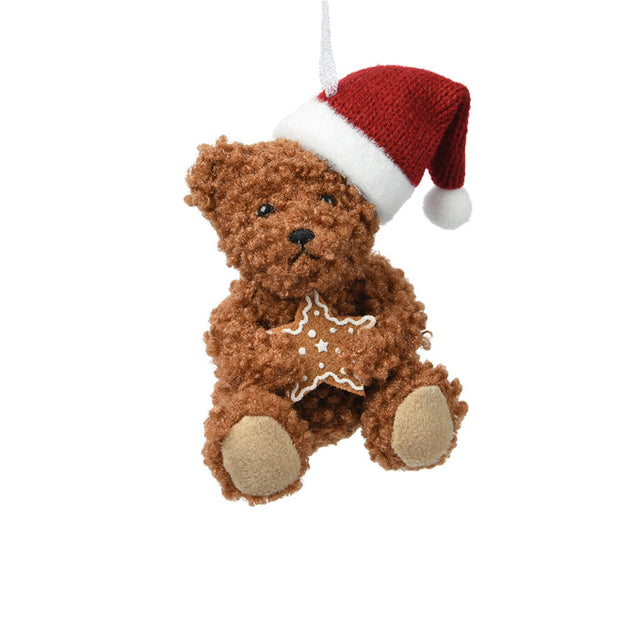 Brown Bear With Gingerbread Cookie Ornament