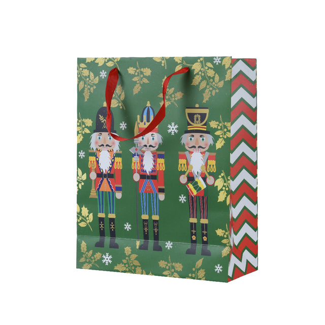 Paper Giftbag With Nutcrackers 8X18X24Cm