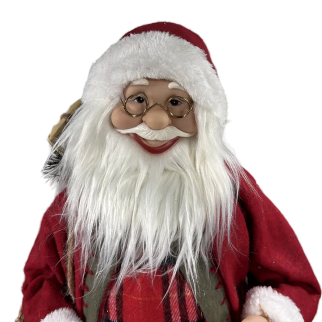 Santa With Lantern 60Cm