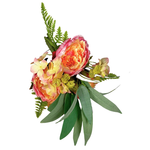 Artificial Rose & Peony Bouquet - Pink
