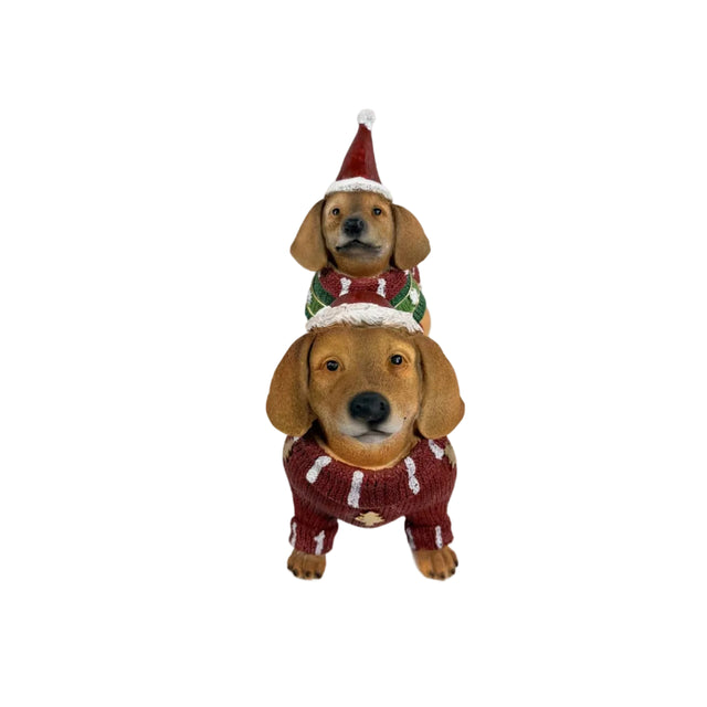 Christmas Dachshunds 36x13x31cm