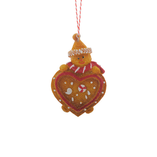 (523788) SNOWMAN WITH HEART CARAMEL COOKIE 8X2X11.3CM