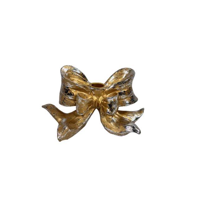 Gold Ribbon Candle Holder 20x10.5x12.5cm