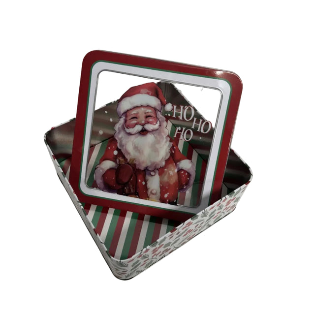 Ho Ho Ho Storage Tin Square 19x19x8.5cm