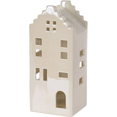 House With Led, Porcelain, 6,5x5,5x15cm,White