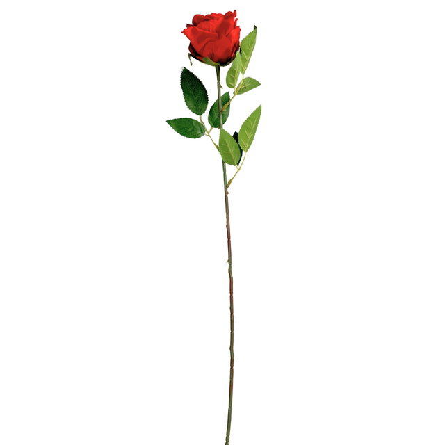 Artificial Velvet Rose Red 60cm