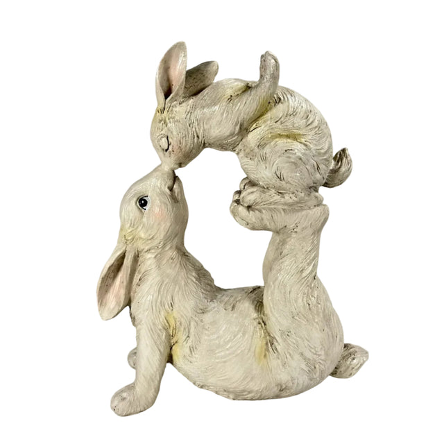 Rabbits kissing 34cm