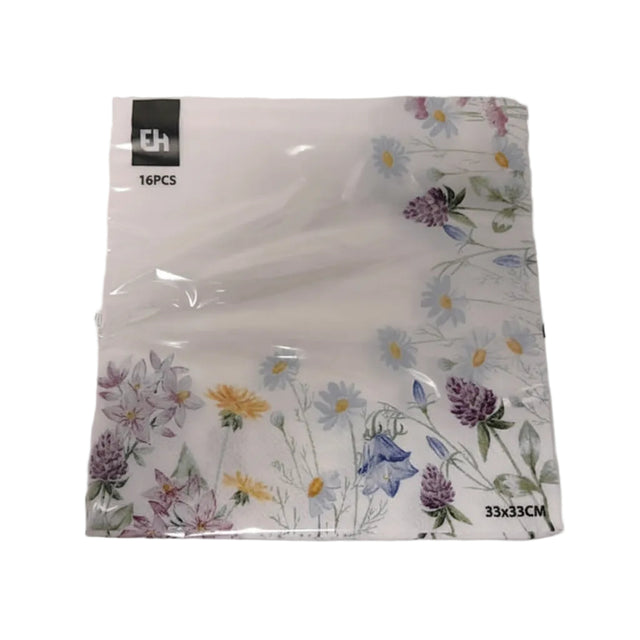 Napkins 16pcs 33x33cm - Flowers